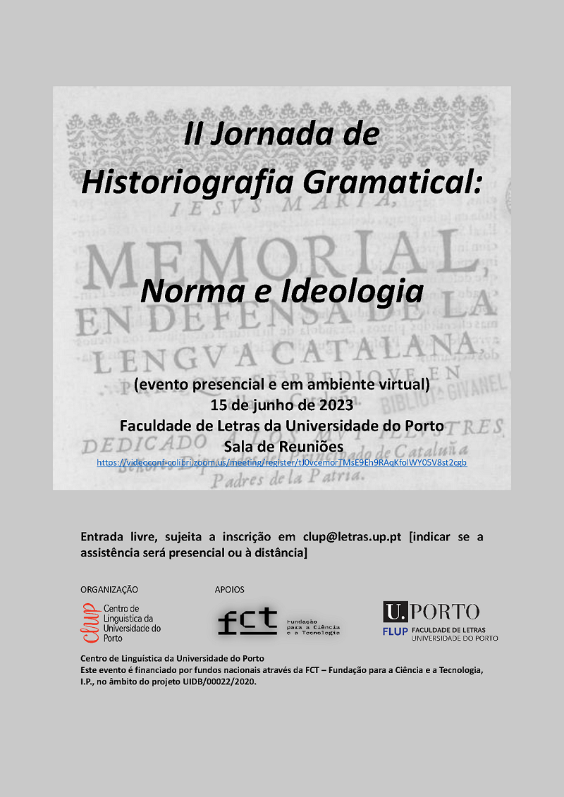 II Jornada de Historiografia Gramatical: Norma e Ideologia